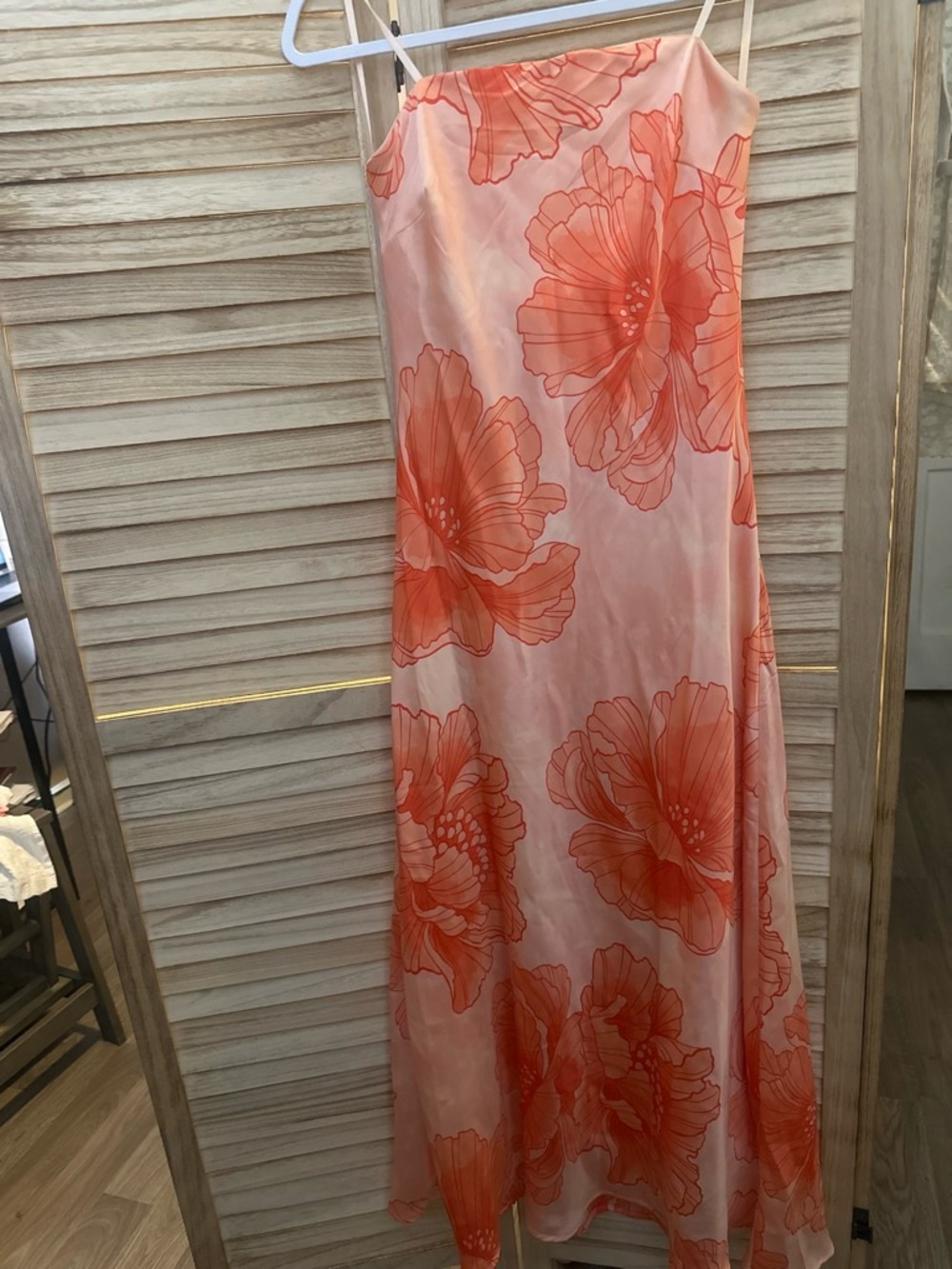 Trixxi Coral Floral Slip Maxi dress
